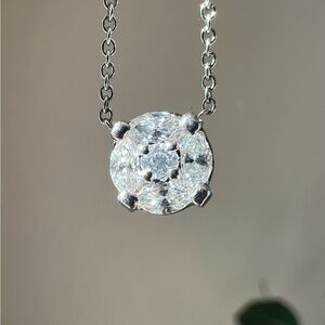 14k Natural Diamond Choker Necklace